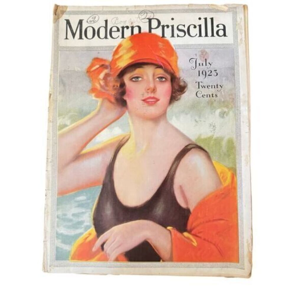 Modern Priscilla Craft Magazine July 1923 Bathing Beauty Pinup Vol 37 Issue 5
